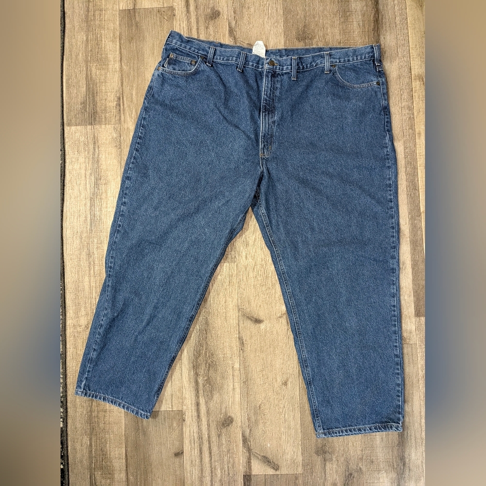 Men's Carhartt 54x30 Blue Denim Jeans Vintage Y2K OVERSIZED BAGGY